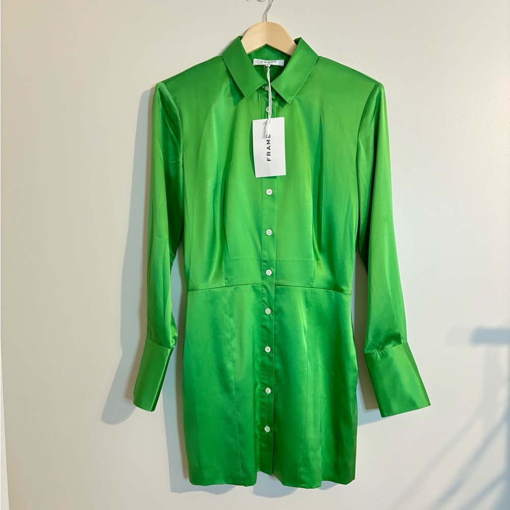 NWT Frame Strong Shoulder Mini Dress